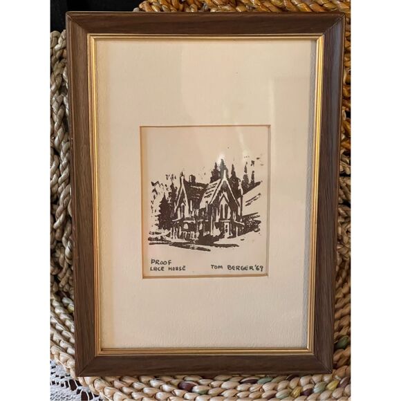 Vintage Tom Berger “1969 “Proof” Lace House print framed . - Picture 2 of 7